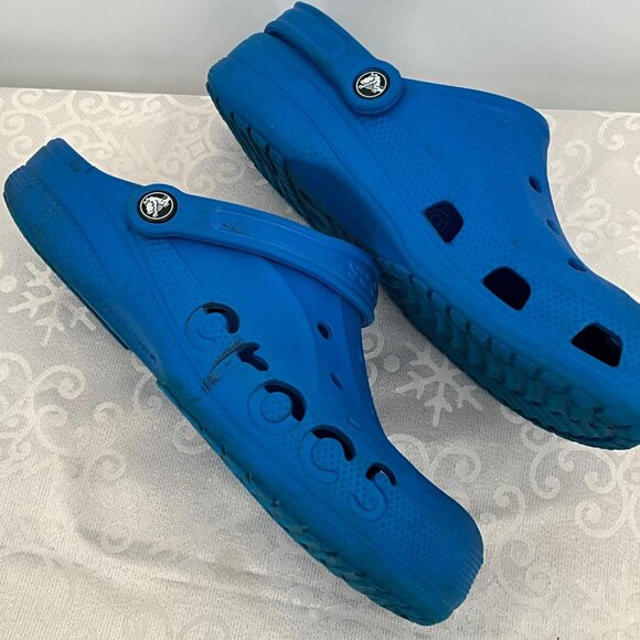Crocs Blue Clogs Size M8/W10 Minor stains - Picture 4 of 7